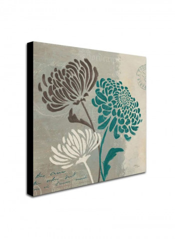 Chrysanthemums II Artwork Canvas Wall Art Multicolour 18 x 18inch