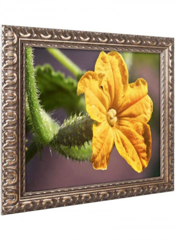 Cucumber Bloom Framed Wall Art Yellow/Green 11 x 14inch