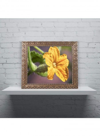 Cucumber Bloom Framed Wall Art Yellow/Green 11 x 14inch
