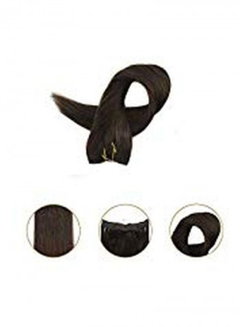 Straight Human Hair Extension 2 Dark Brown 14inch