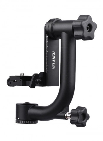 Heavy Duty Panoramic Gimbal Tripod Head Black