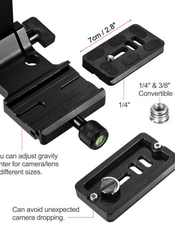 Heavy Duty Panoramic Gimbal Tripod Head Black