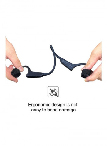 Bluetooth Hanging On-Ear Headset Blue