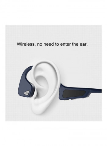 Bluetooth Hanging On-Ear Headset Blue