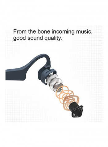 Bluetooth Hanging On-Ear Headset Blue