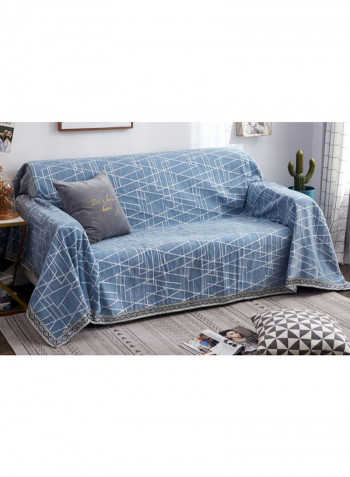 European Style Sofa Slipcover Blue/White