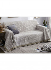 European Style Sofa Slipcover Grey/White/Gold reviews European Style Sofa Slipcover Grey/White/Gold