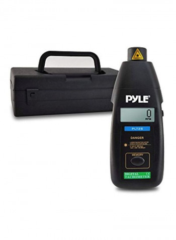 Digital Non Contact Laser Tachometer With Carrying Case Black/White/Yellow 3x3x7.8inch