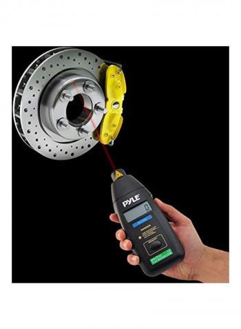 Digital Non Contact Laser Tachometer With Carrying Case Black/White/Yellow 3x3x7.8inch