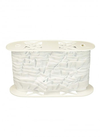 Ruffled Quilt Binding White
