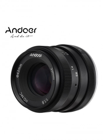 F1.8 Digital Camera Lens Large Aperture Black