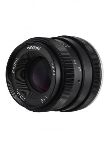 F1.8 Digital Camera Lens Large Aperture Black