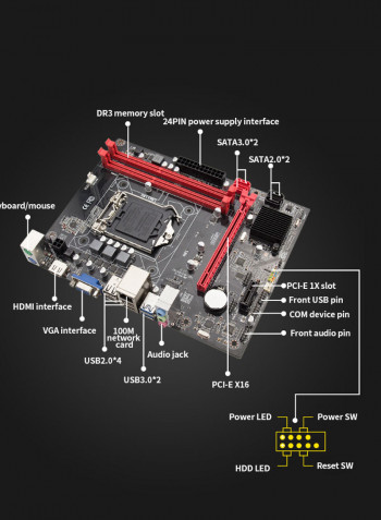 H81 Motherboard LGA1150 DDR3 M-ATX Mainboard Support i3 i5 3470 4590CPU Multicolour