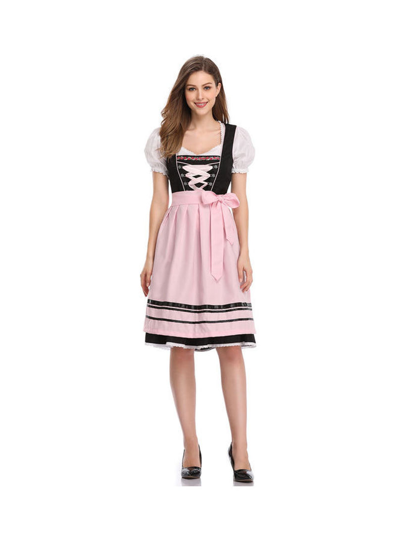 Three Piece Pleated Dress Black/Pink