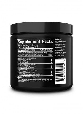 The Shadow Pre-Workout Dietary Supplement - Blue Raspberry