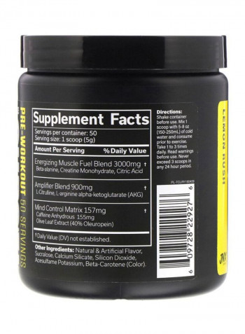 The Curse Pre Workout Dietary Supplement - Lemon Rush