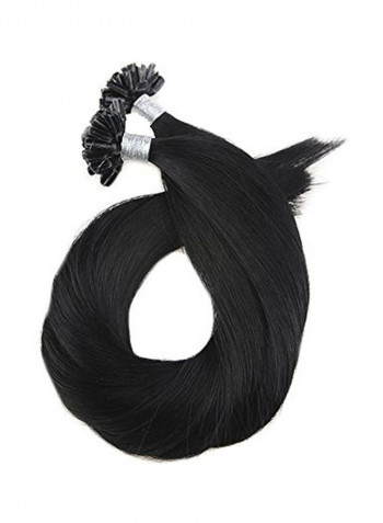 Pre Bonded Hair Extensions 1 Jet Black 24inch