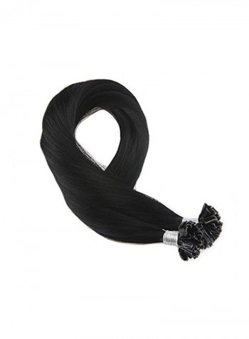 Pre Bonded Hair Extensions 1 Jet Black 24inch