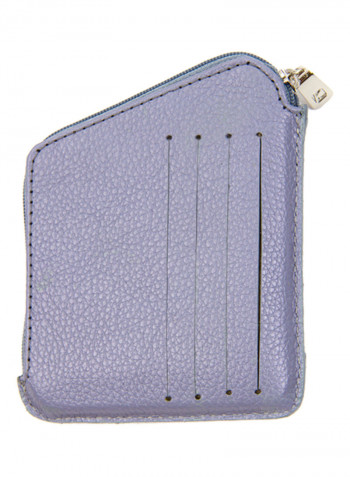 Cosset Leather Coin Purse With Cardholder Purple