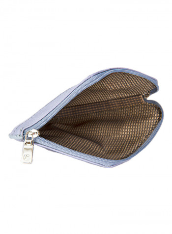 Cosset Leather Coin Purse With Cardholder Purple