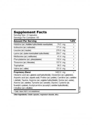 Balanced Free-Form Aminos Amino Acid Dietary Supplement - 240 Capsules