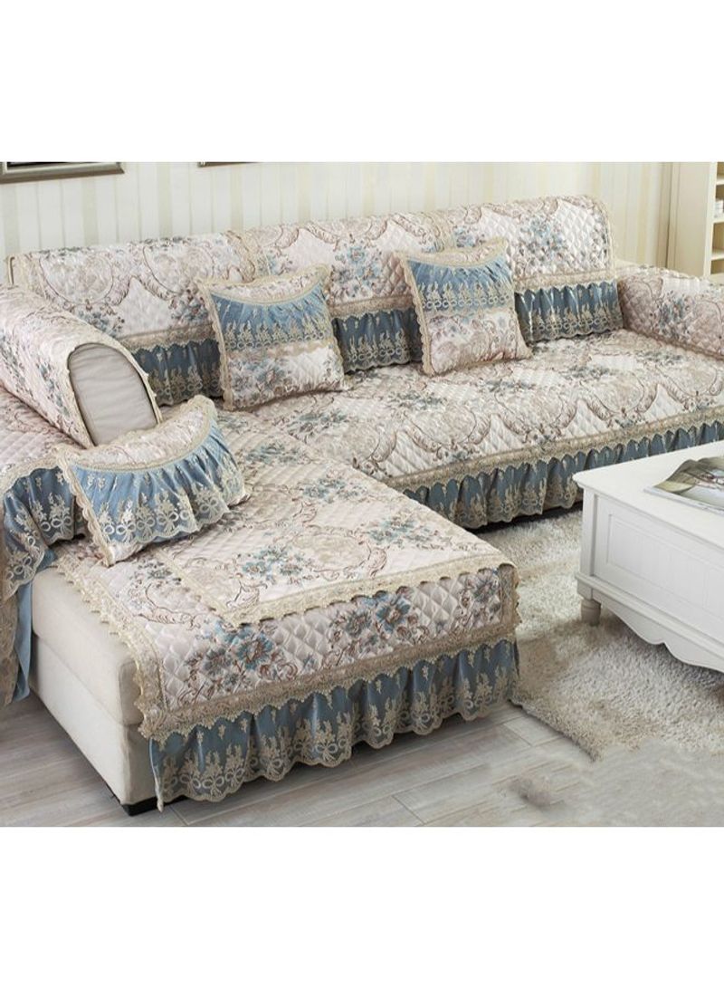Lace Patchwork Sofa Slipcover Multicolour