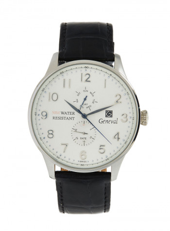 Men's Leather Analog Wrist Watch GL125WWB