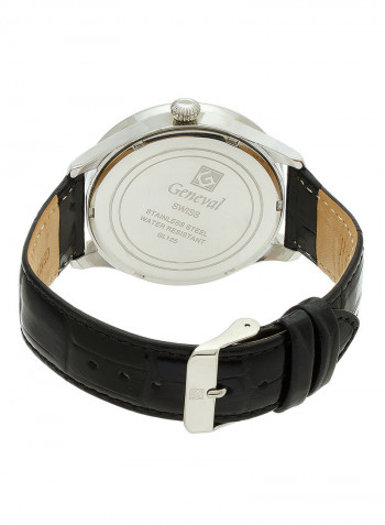 Men's Leather Analog Wrist Watch GL125WWB