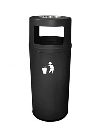 Outdoor Ashtray Bin Elite Black/White 94x37.5centimeter