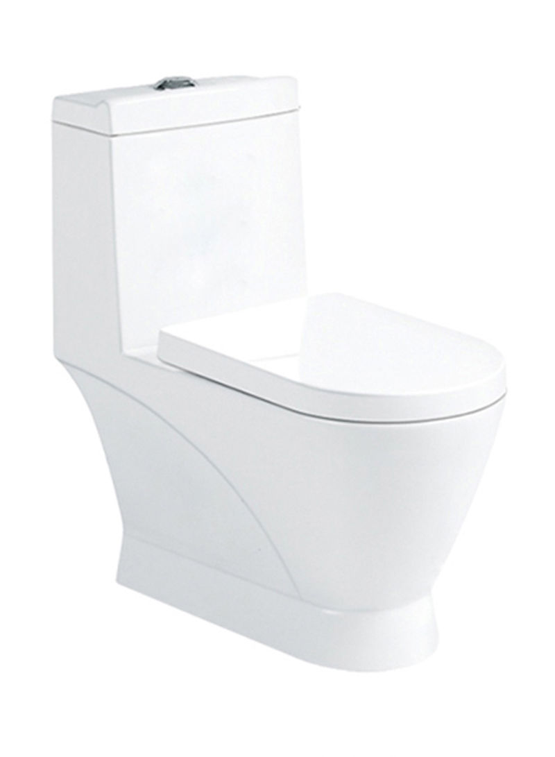 Straight Flush One-Piece Toilet White