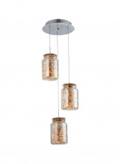 Pack Of 3 Mason Jar Shaped Pendant Light Amber 300x1000millimeter