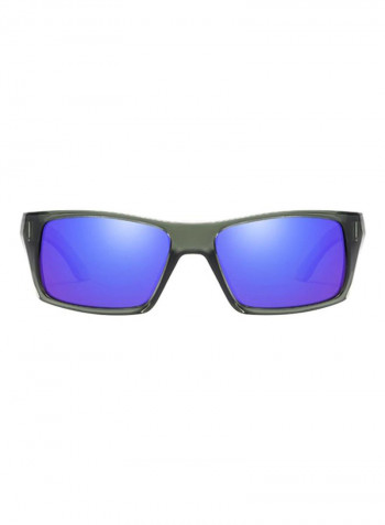Men's Polarized Rectangular Sunglasses - Lens Size: 60 mm