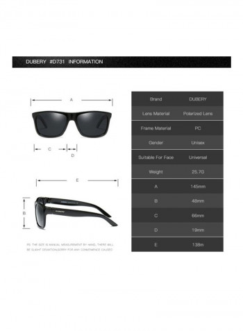 Men's Square Sunglasses - Lens Size: 66 mm