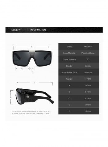 Men's UV Protected Shield Sunglasses - Lens Size: 62 mm