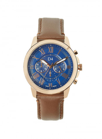 Men's Leather Analog Watch D903019RGL