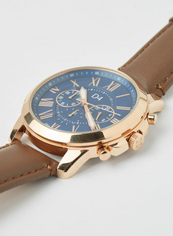 Men's Leather Analog Watch D903019RGL