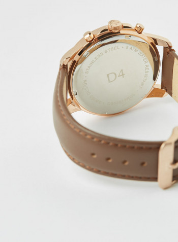 Men's Leather Analog Watch D903019RGL