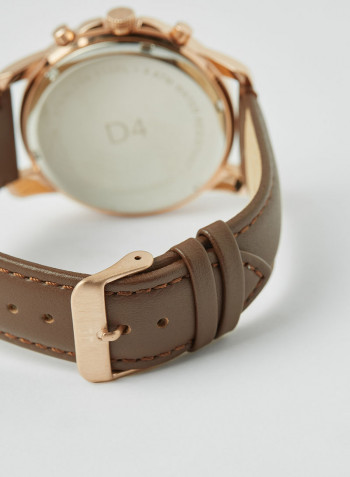 Men's Leather Analog Watch D903019RGL