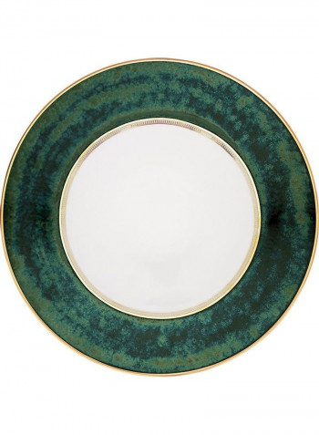 Porcelain Charger Plate Green/White 32cm