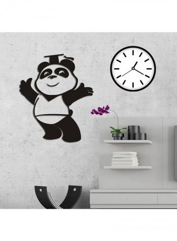 Likable Panda Design Acrylic Wall Sticker Black