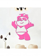 Panda Design Acrylic Sticker Wall Art Pink 60x90cm