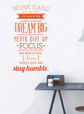 Modern Words Proverb Wall Sticker Orange reviews Modern Words Proverb Wall Sticker Orange