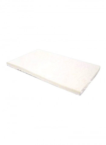 Waterproof Mattress Topper Cotton Blend White 51.5x2x27inch