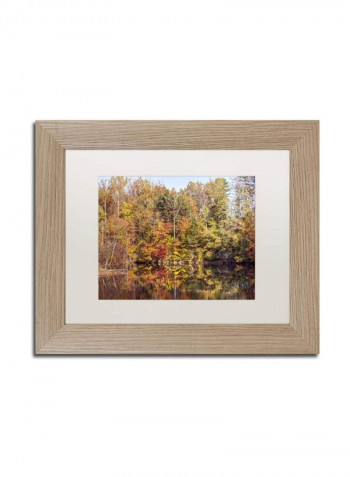 Autumn Quarry Birch Frame Acrylic Art Multicolour 11 x 14inch
