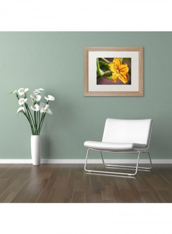 Cucumber Bloom Framed Wall Art Yellow/Green 11 x 14inch