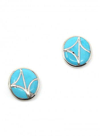 Zuni Turquoise Channel Inlay Stud Earrings