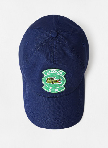 Badge Cotton Cap Navy
