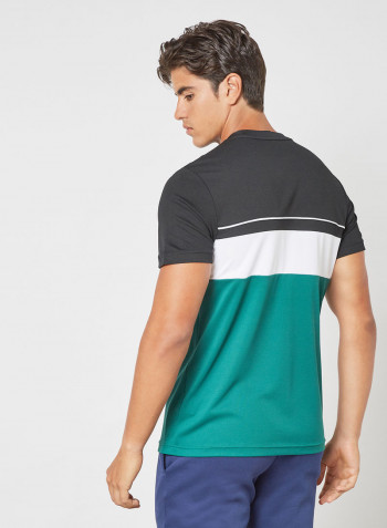 Colourblock T-Shirt Black/Green/White