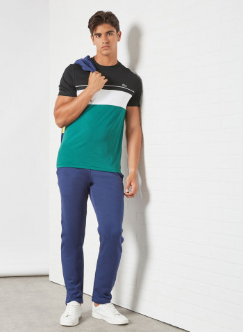 Colourblock T-Shirt Black/Green/White