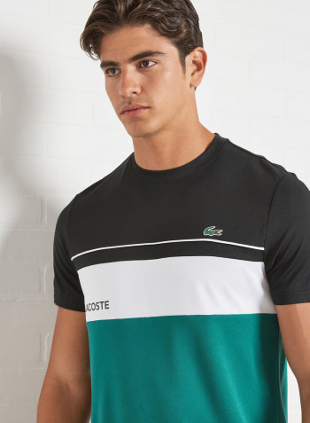 Colourblock T-Shirt Black/Green/White